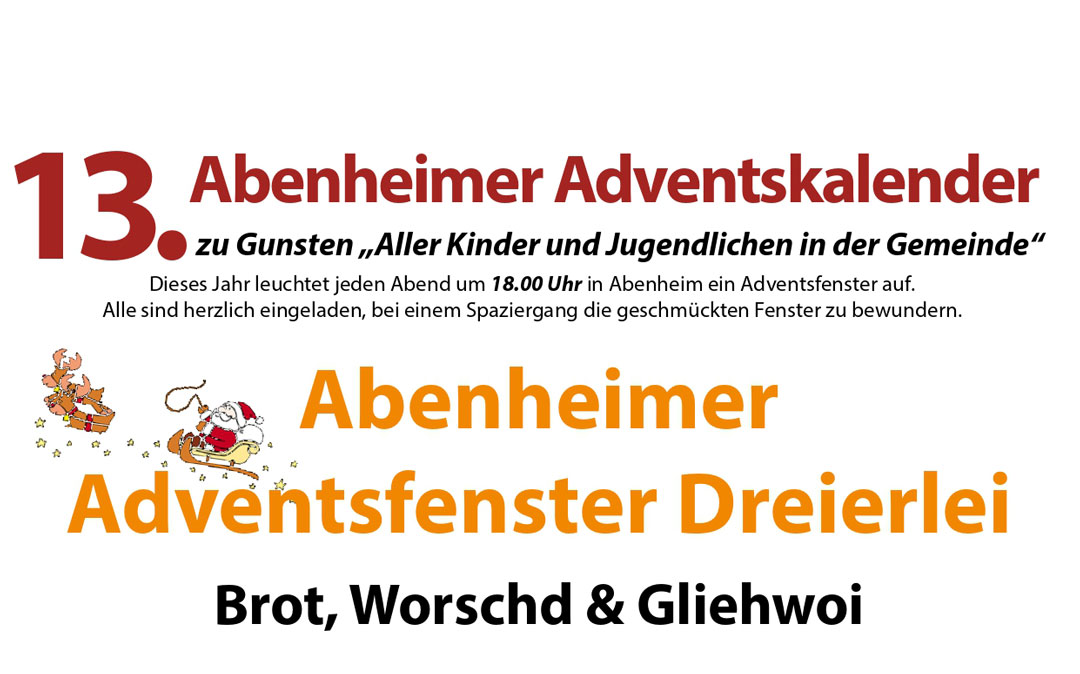 Abenheimer Adventsfenster 2020 » Gemeinschaft Der Abenheimer Vereine ...