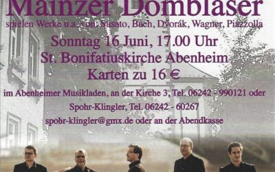 Konzert der Mainzer Dombläser am 16. Juni 2024 in Abenheim
